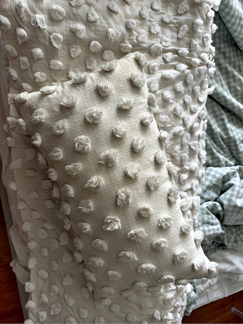 West Elm Candlewick Pillow Cover & Blanket